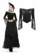 One-Word Collar Front Chest Frill Pendant Decoration Big Lace Cuff Black Gothic Velvet Blouse