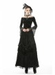 One-Word Collar Front Chest Frill Pendant Decoration Big Lace Cuff Black Gothic Velvet Blouse