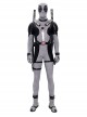 Comics X-Force White Deadpool Gray-black Battle Suit Halloween Cosplay Costume Set