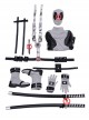 Comics X-Force White Deadpool Gray-black Battle Suit Halloween Cosplay Costume Set