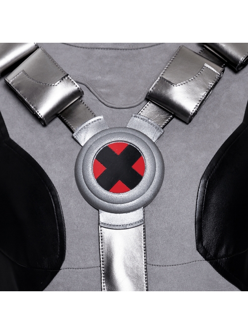 Comics X-Force White Deadpool Gray-black Battle Suit Halloween Cosplay Costume Set