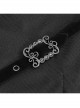 Front Floral Webbing Metal Retro Button Black Gothic Weft Velveteen Tailcoat