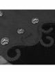 Front Floral Webbing Metal Retro Button Black Gothic Weft Velveteen Tailcoat