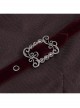 Front Floral Webbing Metal Retro Button Wine Red Gothic Weft Velveteen Tailcoat