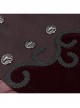 Front Floral Webbing Metal Retro Button Wine Red Gothic Weft Velveteen Tailcoat