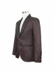Front Metal Retro Button Metal Nail Cuff Dark Red  Gothic Jacquard Coat