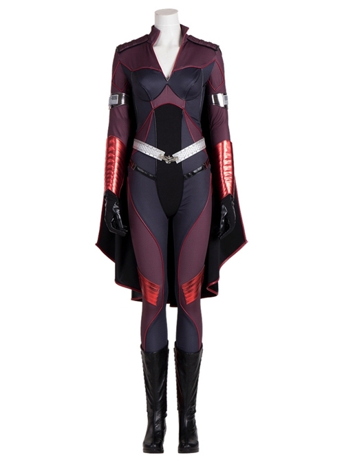 The Boys Season 2 Stormfront Dark Red Battle Suit Halloween Cosplay Costume Set