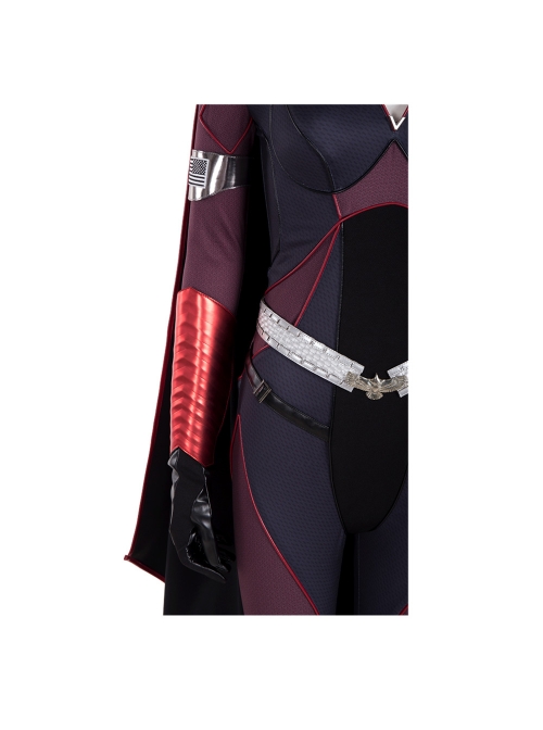 The Boys Season 2 Stormfront Dark Red Battle Suit Halloween Cosplay Costume Set
