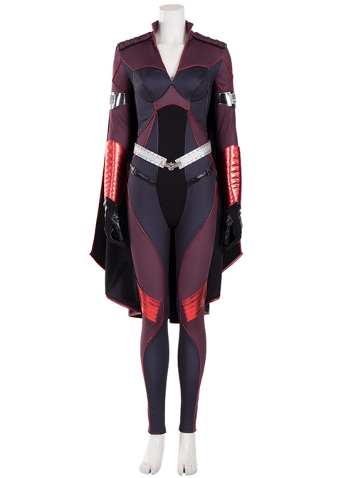 The Boys Season 2 Stormfront Dark Red Battle Suit Halloween Cosplay Costume Set