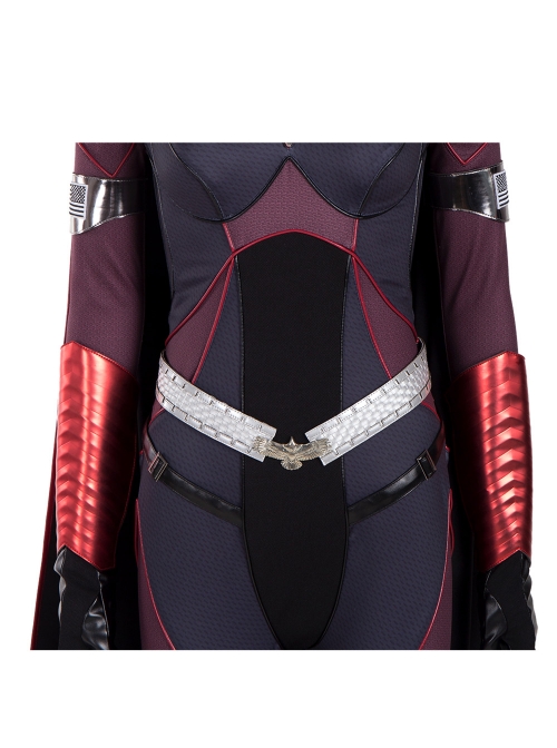 The Boys Season 2 Stormfront Dark Red Battle Suit Halloween Cosplay Costume Set