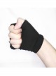 Ghost Head Pendant Metal Rivet Decoration Black Punk Fingerless Leather Men Gloves