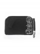 Ghost Head Pendant Metal Rivet Decoration Black Punk Fingerless Leather Men Gloves