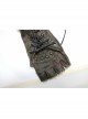 Side Metal Buckle Loop Metal Nail Lace-Up Brown Punk Leather Gloves