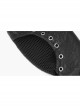 Metal Hasp Metal Eyelets Decoration Splice Mesh Black Punk Short Half-Finger Gloves