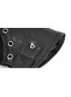 Metal Hasp Metal Eyelets Decoration Splice Mesh Black Punk Short Half-Finger Gloves