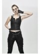 Metal Hasp Metal Eyelets Decoration Splice Mesh Black Punk Short Half-Finger Gloves