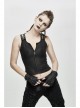 Metal Hasp Metal Eyelets Decoration Splice Mesh Black Punk Short Half-Finger Gloves
