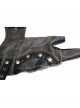 Metal Nail Chain Decoration Brown Punk Leather Gloves