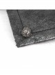 Metal Zipper Armor-Shaped Side Nail Black Punk Leather Gloves