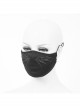 Front Wing Print Black Punk Knit Mesh Mask