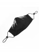 Front White Wing Print Black Punk Knit Mesh Mask
