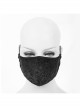 Black Gothic Velvet Embossed Mask