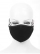 Side Leopard Pattern Leather Cat Ear Decoration Black Punk Dense Velvet Mask