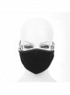 Side Leopard Pattern Leather Cat Ear Decoration Black Punk Dense Velvet Mask