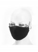 Side Leopard Pattern Leather Cat Ear Decoration Black Punk Dense Velvet Mask