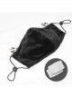 Side Leopard Pattern Leather Cat Ear Decoration Black Punk Dense Velvet Mask