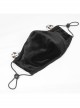 Side Leopard Pattern Leather Cat Ear Decoration Black Punk Dense Velvet Mask