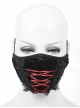 Front Red Lace-Up Lace Decals Black Gothic Dense Velvet Mask