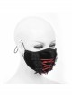 Front Red Lace-Up Lace Decals Black Gothic Dense Velvet Mask