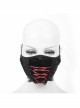 Front Red Lace-Up Lace Decals Black Gothic Dense Velvet Mask