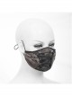 Front Metal Eyelets Lace-Up Grey Tie-Dyed Broken Holes Knit Punk Mask