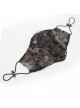 Front Metal Eyelets Lace-Up Grey Tie-Dyed Broken Holes Knit Punk Mask