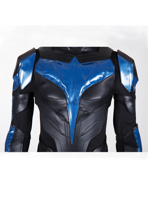 Titans Season 3 Nightwing Dick Grayson Battle Suit Halloween Cosplay Costume Leather Version Full Set