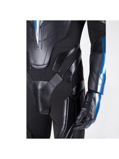 Titans Season 3 Nightwing Dick Grayson Battle Suit Halloween Cosplay Costume Leather Version Full Set