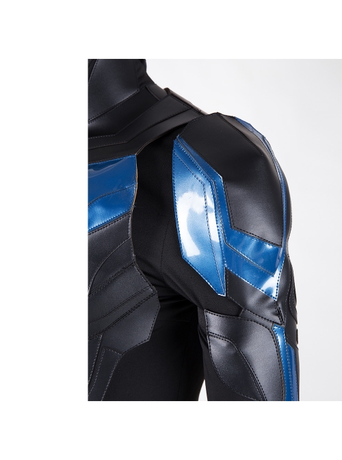 Titans Season 3 Nightwing Dick Grayson Battle Suit Halloween Cosplay Costume Leather Version Full Set