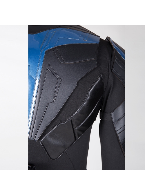 Titans Season 3 Nightwing Dick Grayson Battle Suit Halloween Cosplay Costume Leather Version Full Set