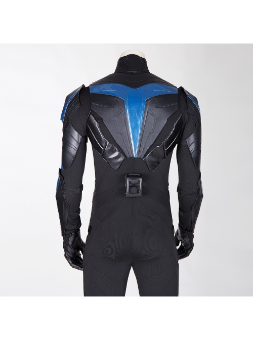 Titans Season 3 Nightwing Dick Grayson Battle Suit Halloween Cosplay Costume Leather Version Full Set
