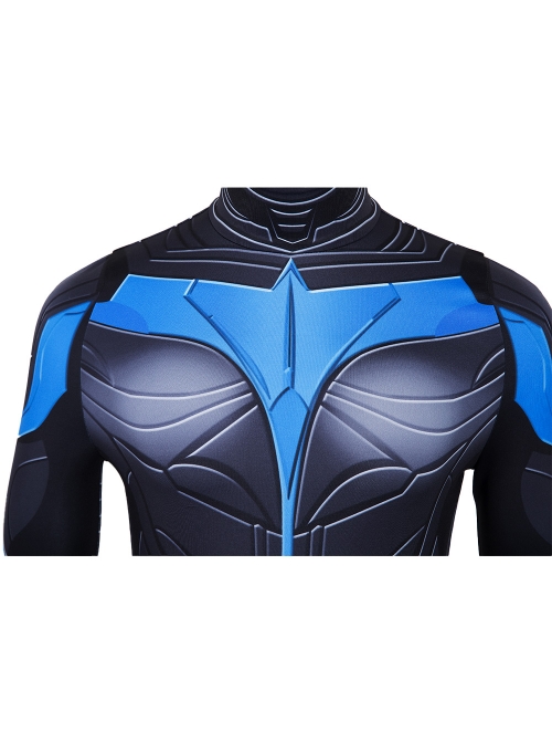 Titans Season 3 Nightwing Dick Grayson Battle Suit Halloween Cosplay Costume Printing Version Full Set