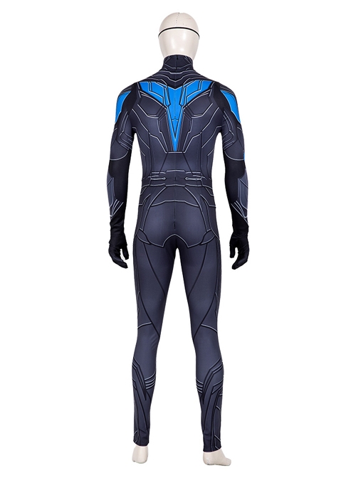 Titans Season 3 Nightwing Dick Grayson Battle Suit Halloween Cosplay Costume Printing Version Full Set