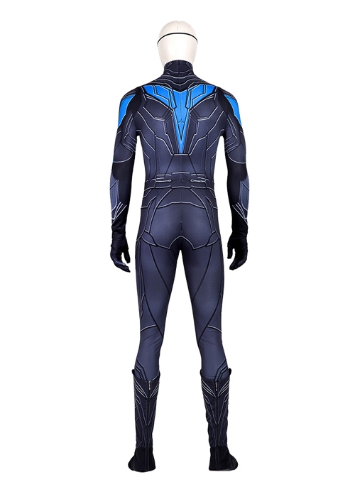 Titans Season 3 Nightwing Dick Grayson Battle Suit Halloween Cosplay Costume Printing Version Full Set