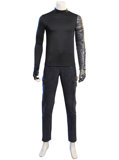 The Falcon And The Winter Soldier Winter Soldier Bucky Barnes Brown Jacket Set Halloween Cosplay Costume Set