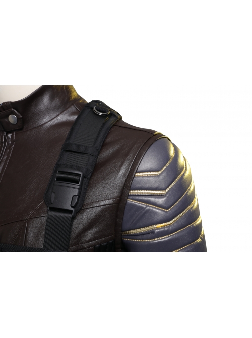 The Falcon And The Winter Soldier Winter Soldier Bucky Barnes Brown Jacket Set Halloween Cosplay Costume Set