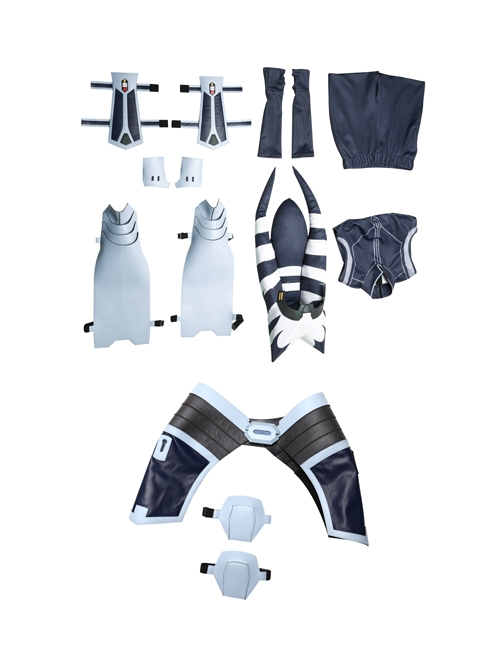 Star Wars The Clone Wars Ahsoka Tano Halloween Cosplay Costume Full Set