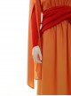 Star Wars Episode I The Phantom Menace Padme Amidala Orange Gradient Dress Halloween Cosplay Costume Full Set