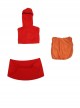 Star Wars Episode I The Phantom Menace Padme Amidala Orange Gradient Dress Halloween Cosplay Costume Full Set