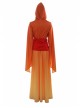Star Wars Episode I The Phantom Menace Padme Amidala Orange Gradient Dress Halloween Cosplay Costume Full Set